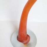 Large vintage soliflore vase in blown glass