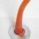 Grand vase soliflore vintage en verre soufflé