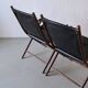 Vintage folding chair and tray table set | Campaign style