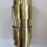 Pair of Scandinavian teak and brass sconces