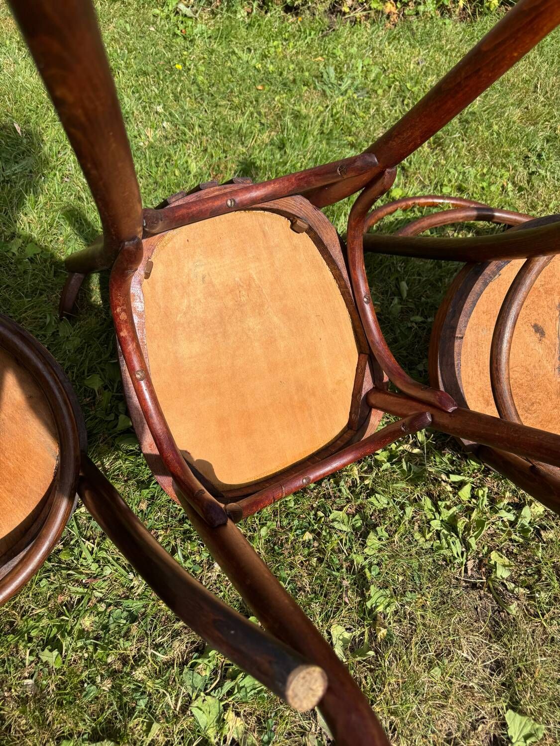Set of 6 Thonet and Fishel bistro chairs, early 20th century