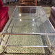 Table basse verre et plexiglas 1960