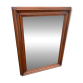 Vintage Scandinavian rectangular mirror in solid wood 75x55cm