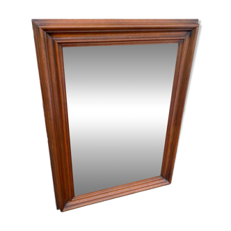 Vintage Scandinavian rectangular mirror in solid wood 75x55cm