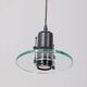 Vintage pendant lamp 80s metal and glass minimalist italian design
