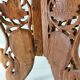 Tabouret marocain en bois sculpté