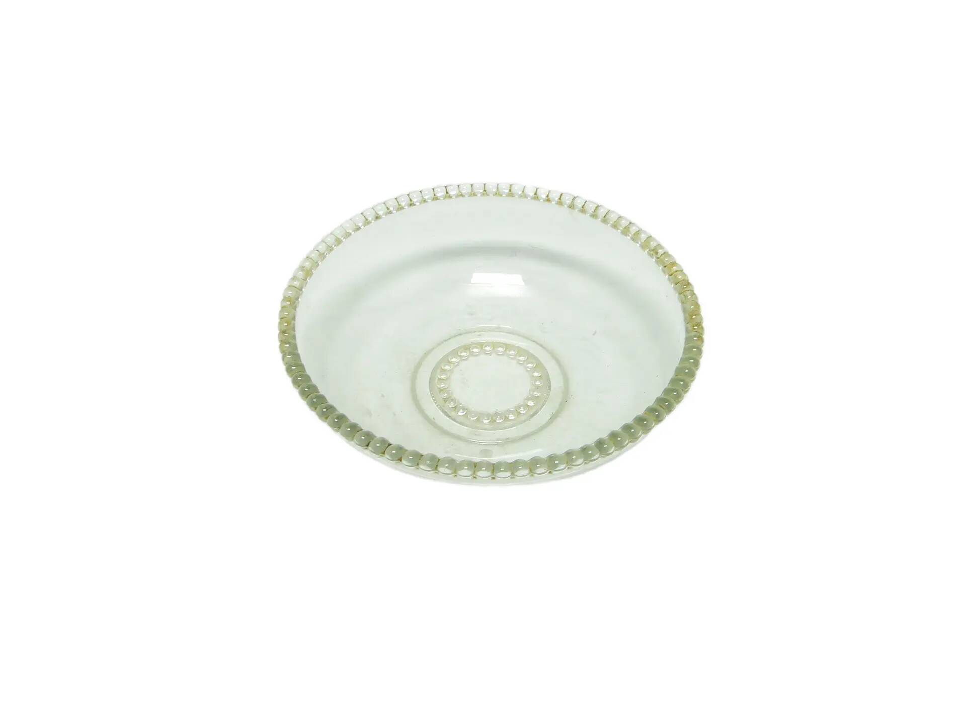Mid-century modern centerpiece, transparent glass, Poland, 1970s.