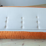 Set of 3 togo sofas in orange fabric model designed by Michel Ducaroy 1973