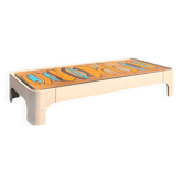 Table basse céramique et bois, 1970