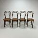 Set of 4 Mid Century Zpm Radomsko Bentwood and Cane dining chairs, 1960s