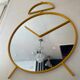 Large vintage Pilm Italy mirror in yellow metal