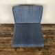 Chrome foot heated chair and vintage blue fabric, 1970