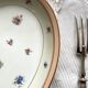 Large Limoges serving dish small flowers and gilding old porcelain Charles Ahrenfeldt