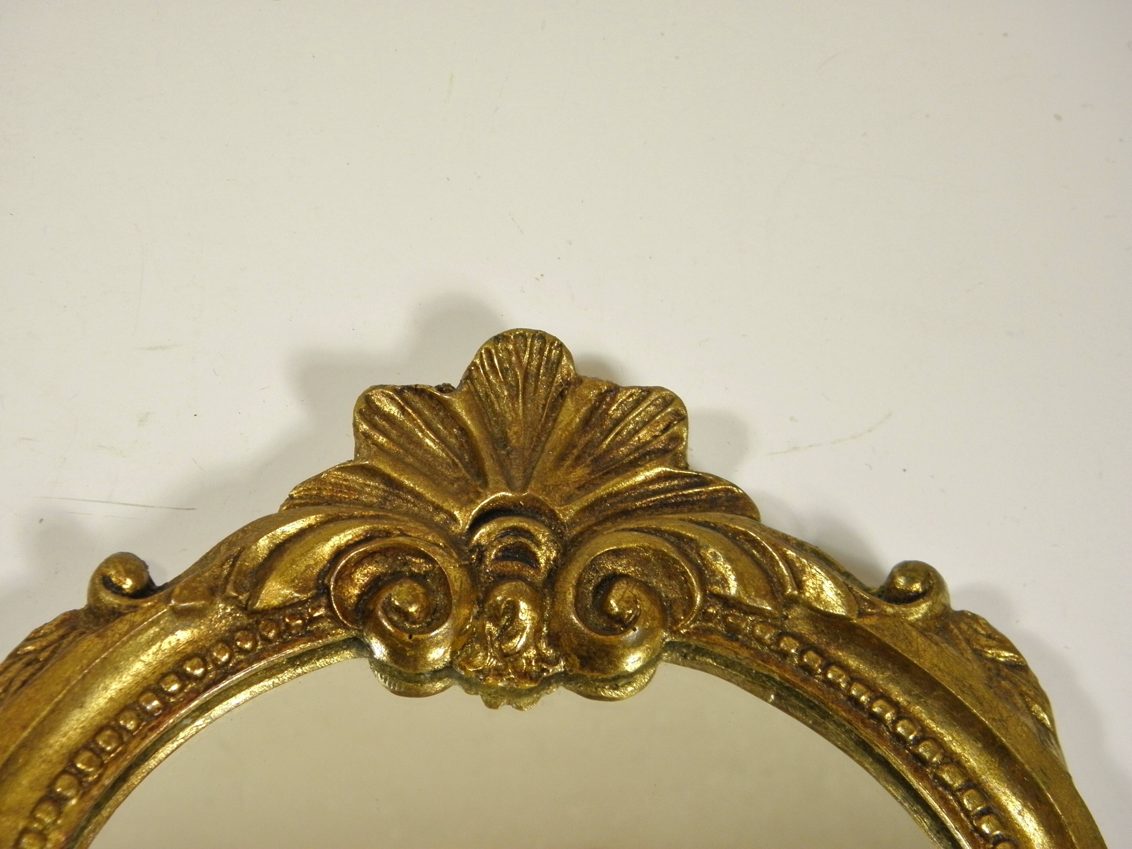 GOLD FRAMED MIRROR 32 x 19 cm