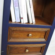 Renovated bookcase with 4 shelves and 2 drawers, France 1960