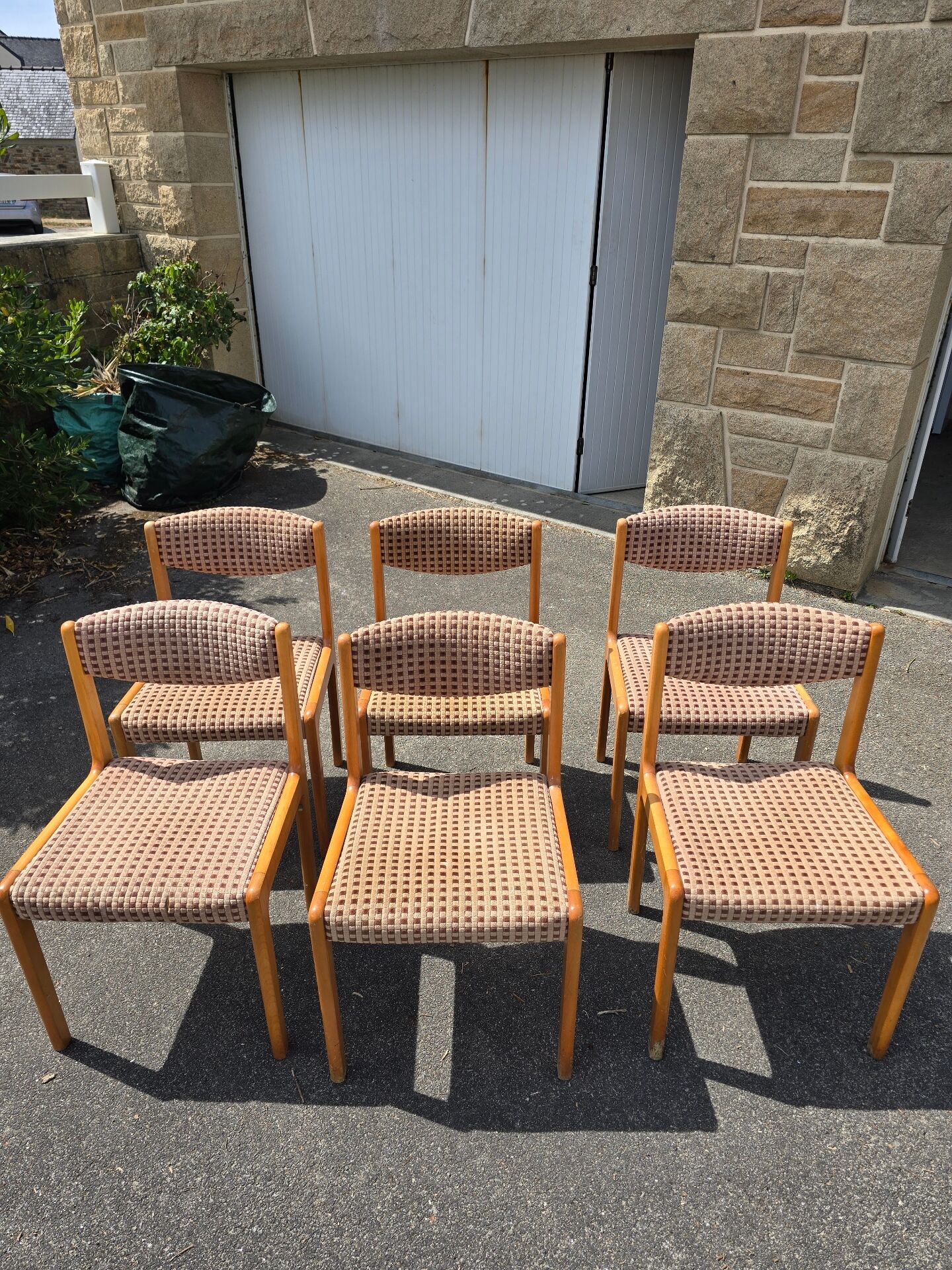Lot de 6 chaises Self en bois – années 80/90