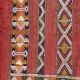 Tapis kilim berbere marocain tissé main 118x165 cm