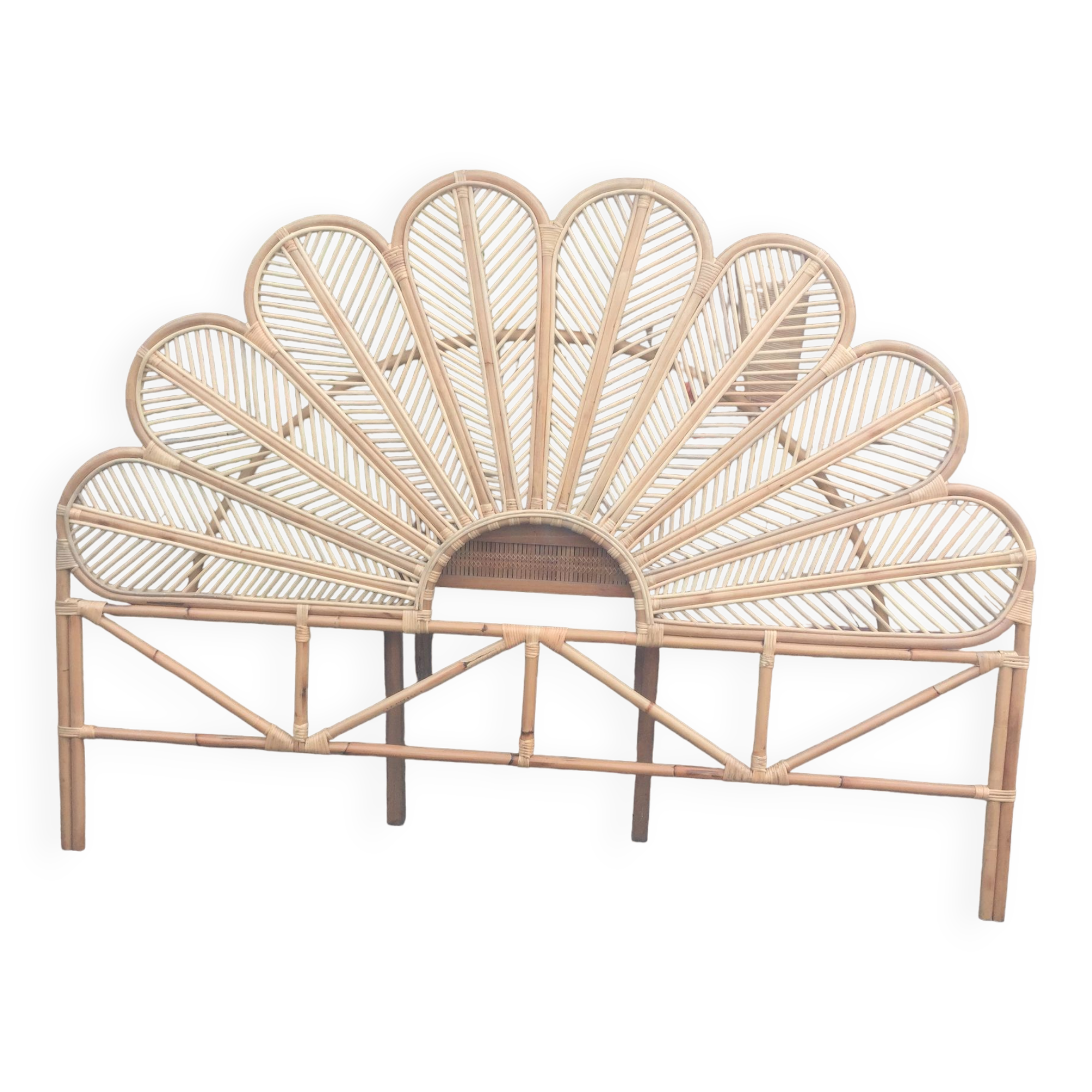 Handmade wicker headboard