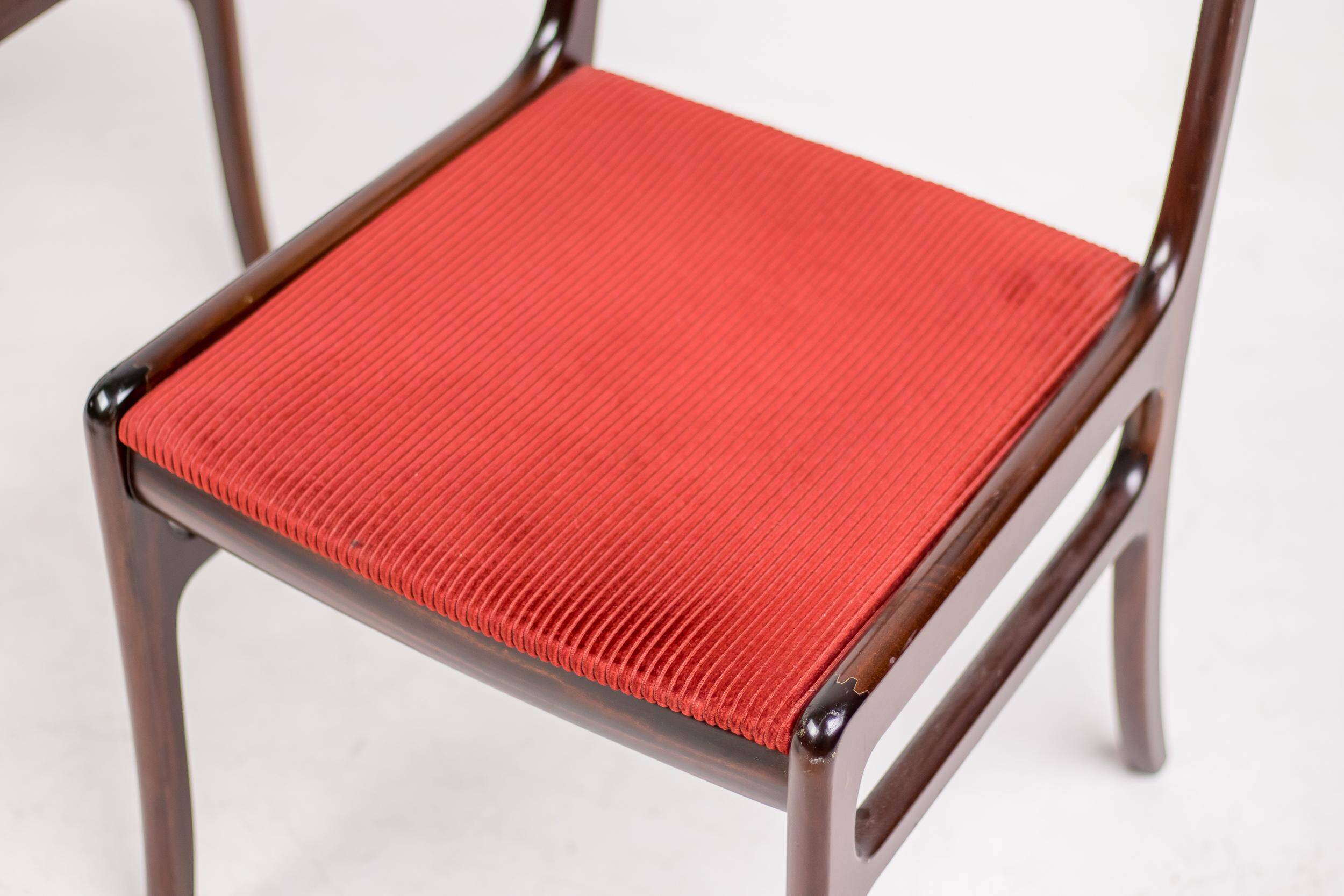 Set of four Ole Wanscher 'Rungstedlund' chairs in mid-century Modernity style.
