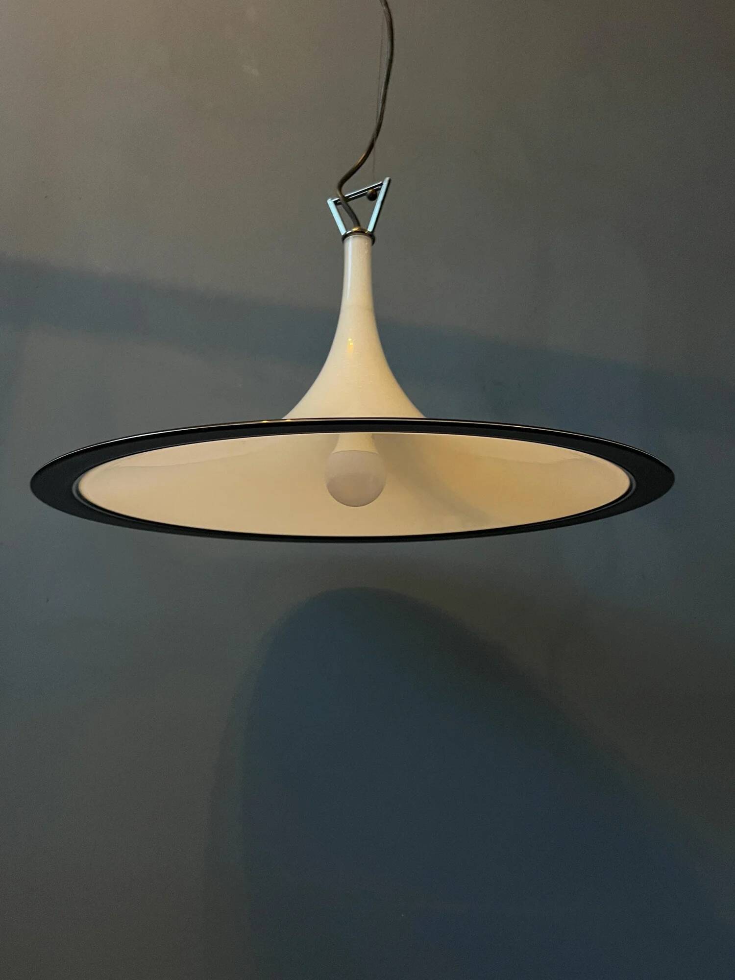 Vintage Murano glass witch hat pendant lamp