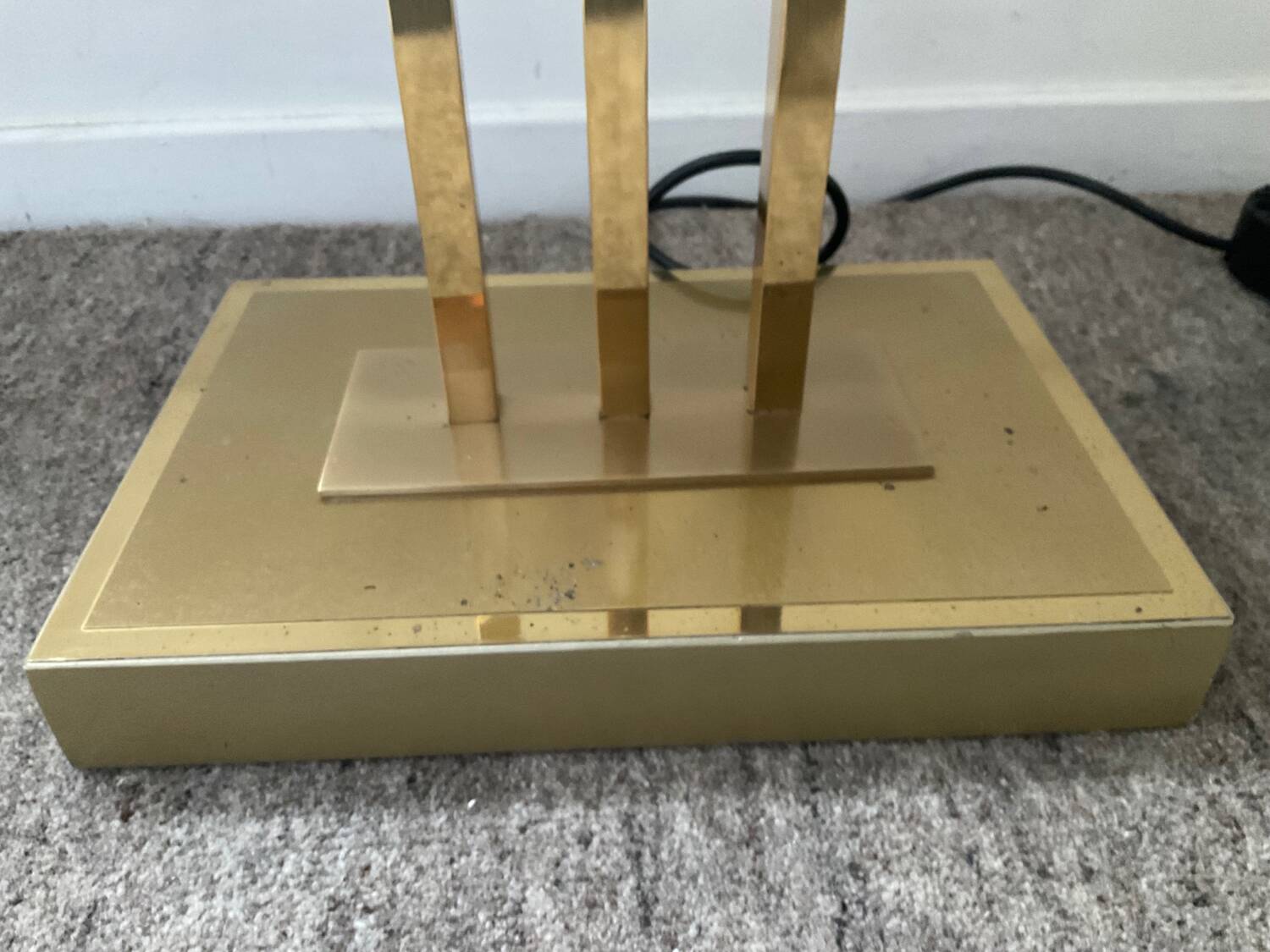 Maison Deknudt brass floor lamp from the 70s