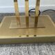 Maison Deknudt brass floor lamp from the 70s