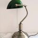 Bank lamp in opal green color años 80