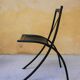 Chair by Cattelan Italia folding vintage leather and metal