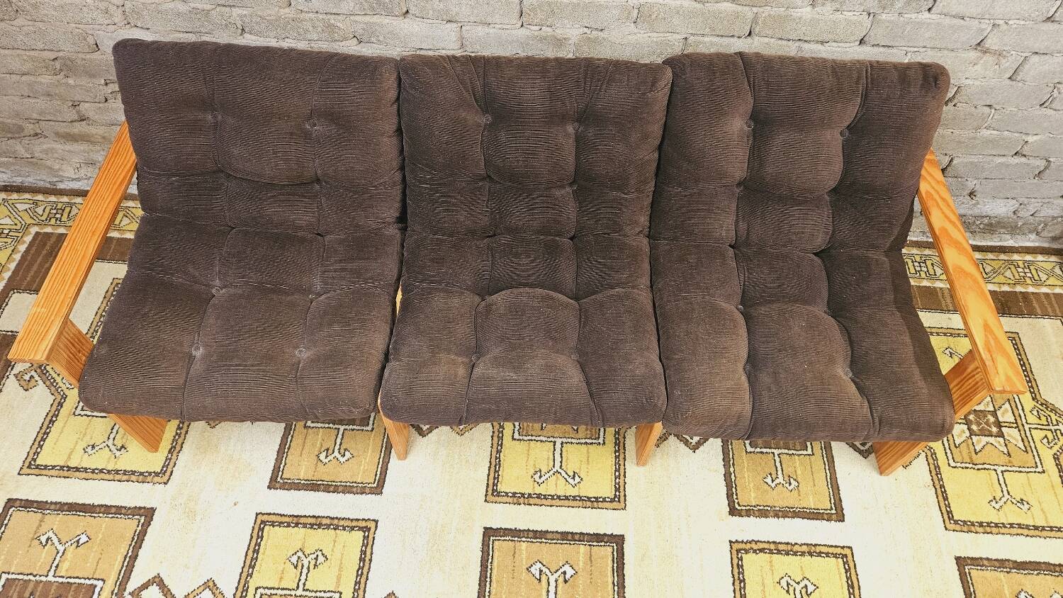 Yngve Ekström pine sofa 1970