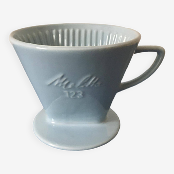 Porcelain filter holder from the Melitta brand no. 123. Pale blue color
