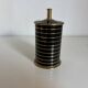 Vintage 1960 black cigarette case with gold stripes - 14 x 7 cm