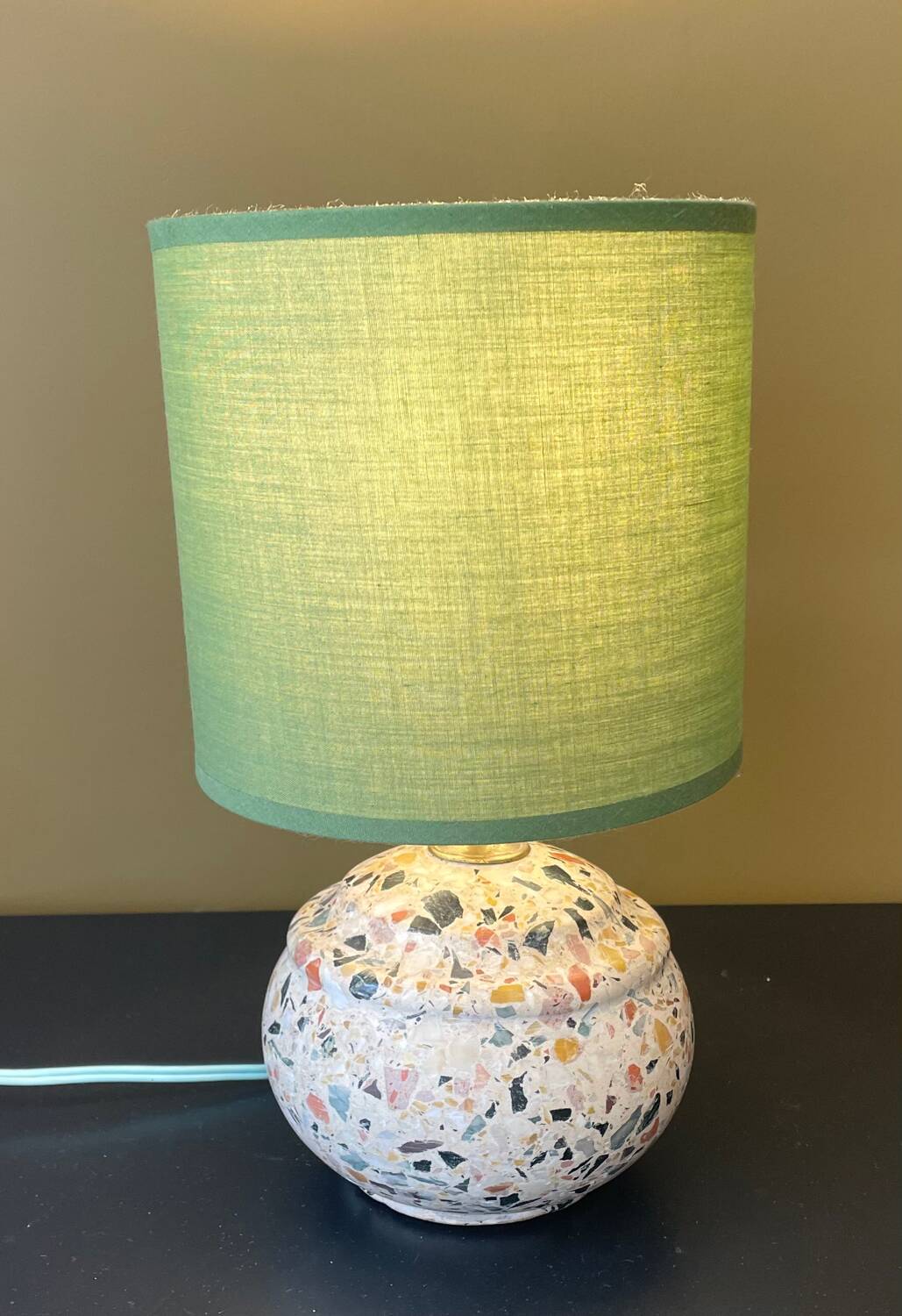 Vintage terrazzo table lamp