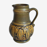 Ceramic pitcher west-germany jasba vintage graphic patterns