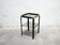 Vintage side table in metal, brass and glass