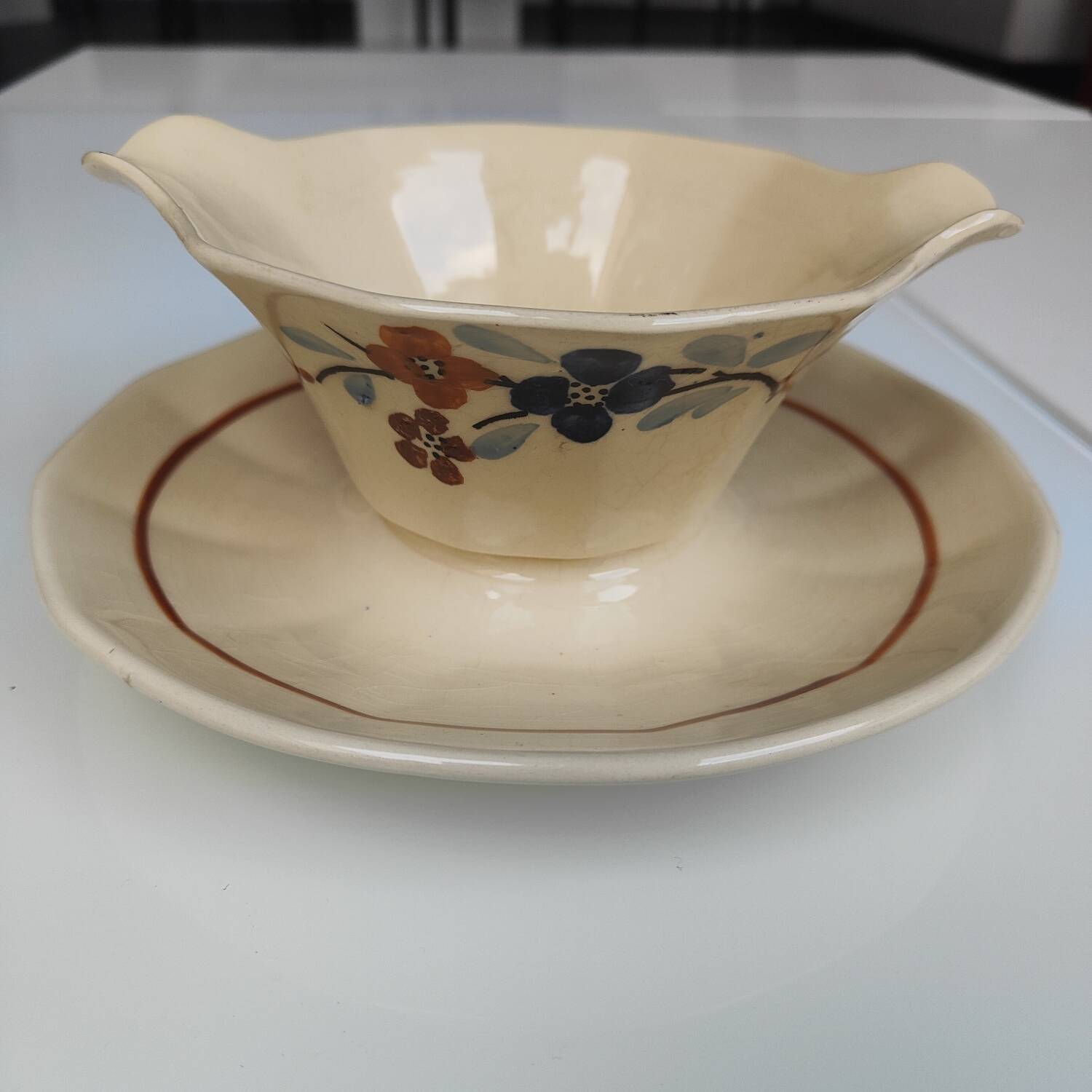 Sarreguemines sauce boat