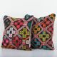 Set of 2 vintage kilim cushion covers 41x41 cm