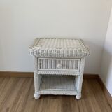 Wicker bedside table