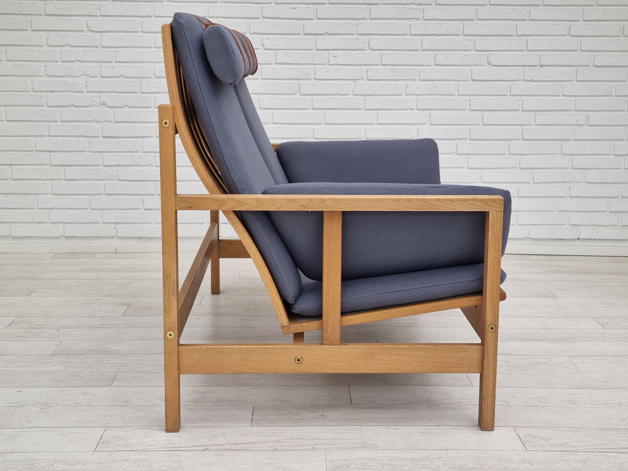 1970s, Danish design by Børge Mogensen, sofa model 2252, oak, furniture wool