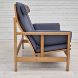 1970s, Danish design by Børge Mogensen, sofa model 2252, oak, furniture wool