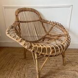 Vintage rattan armchair