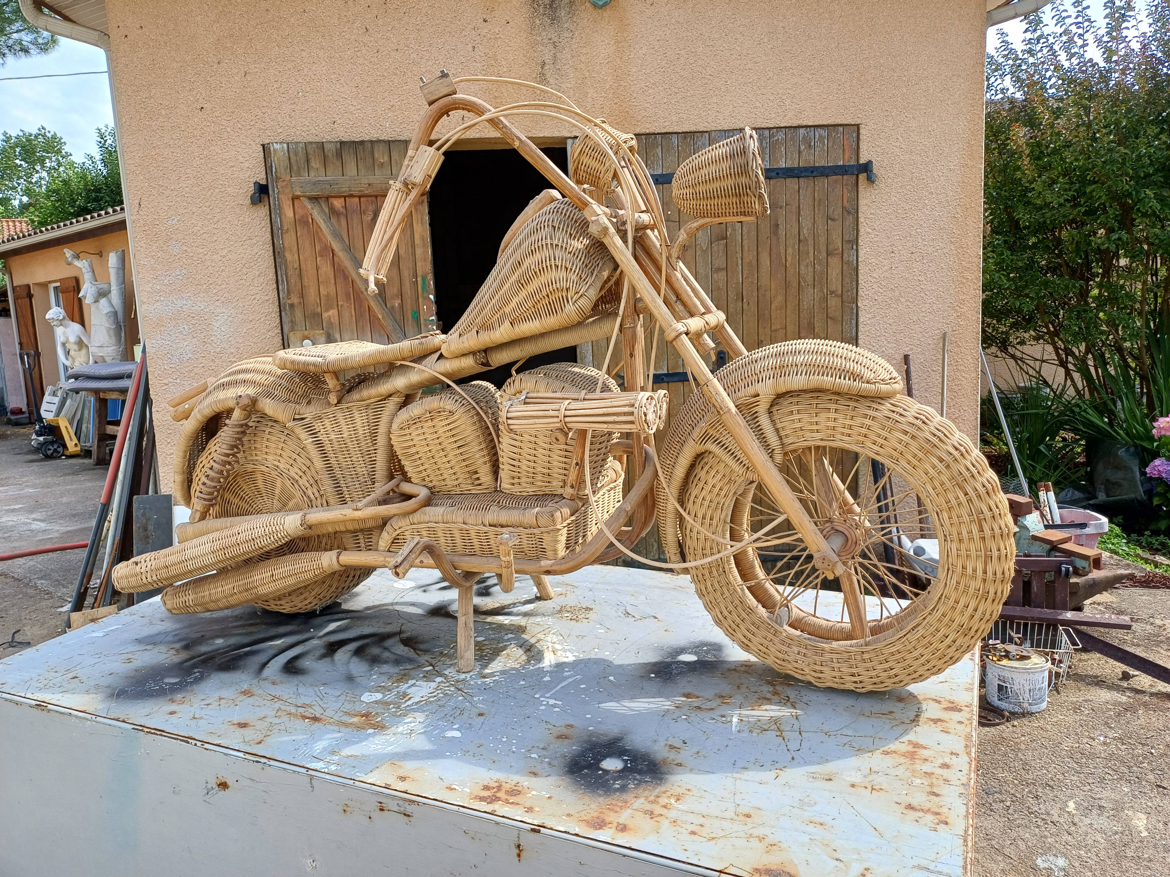 Harley Davidson Wicker Motorcycle by Tom Dixon