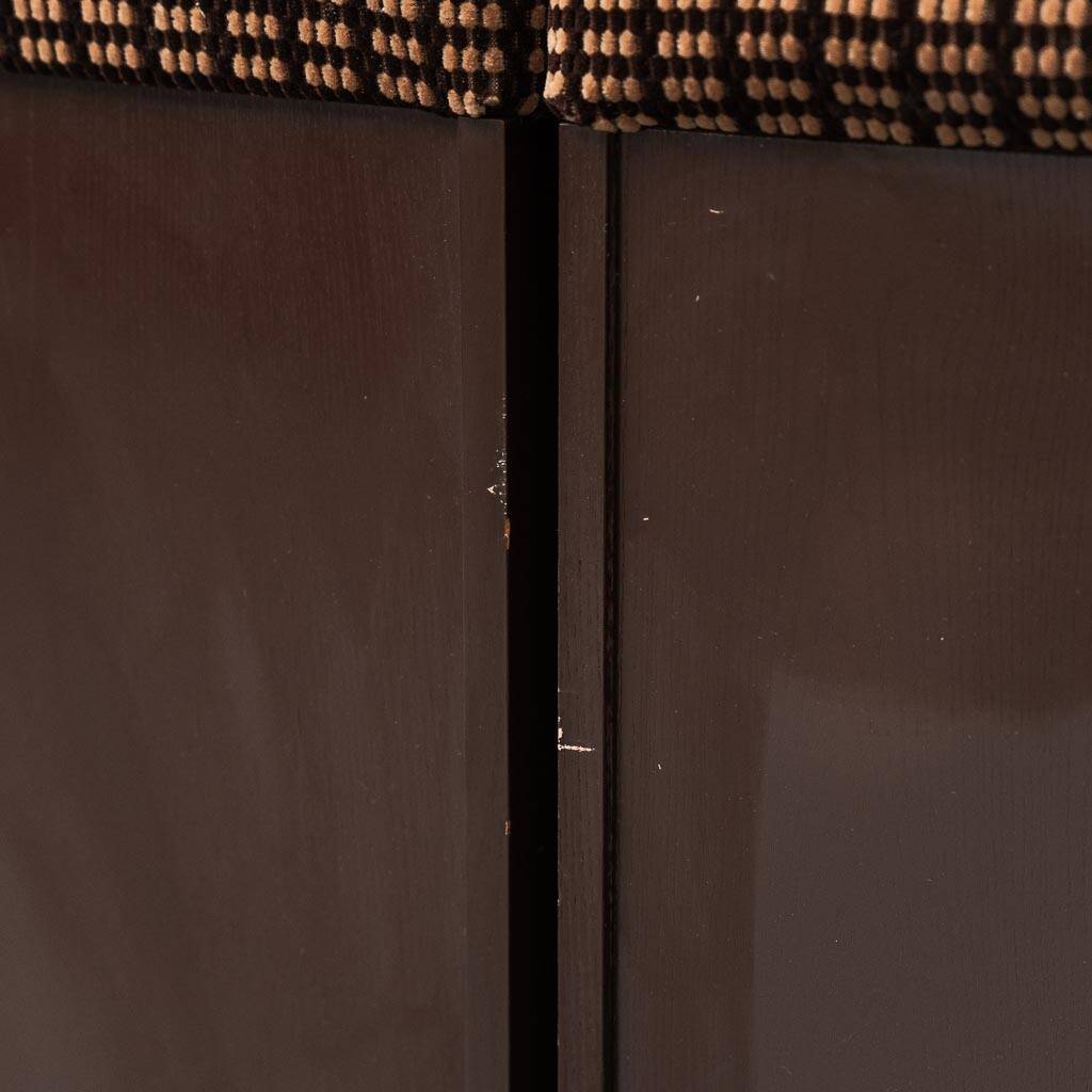 Divano 3 modules en tessuto marrone anni '70 vintage modernariato