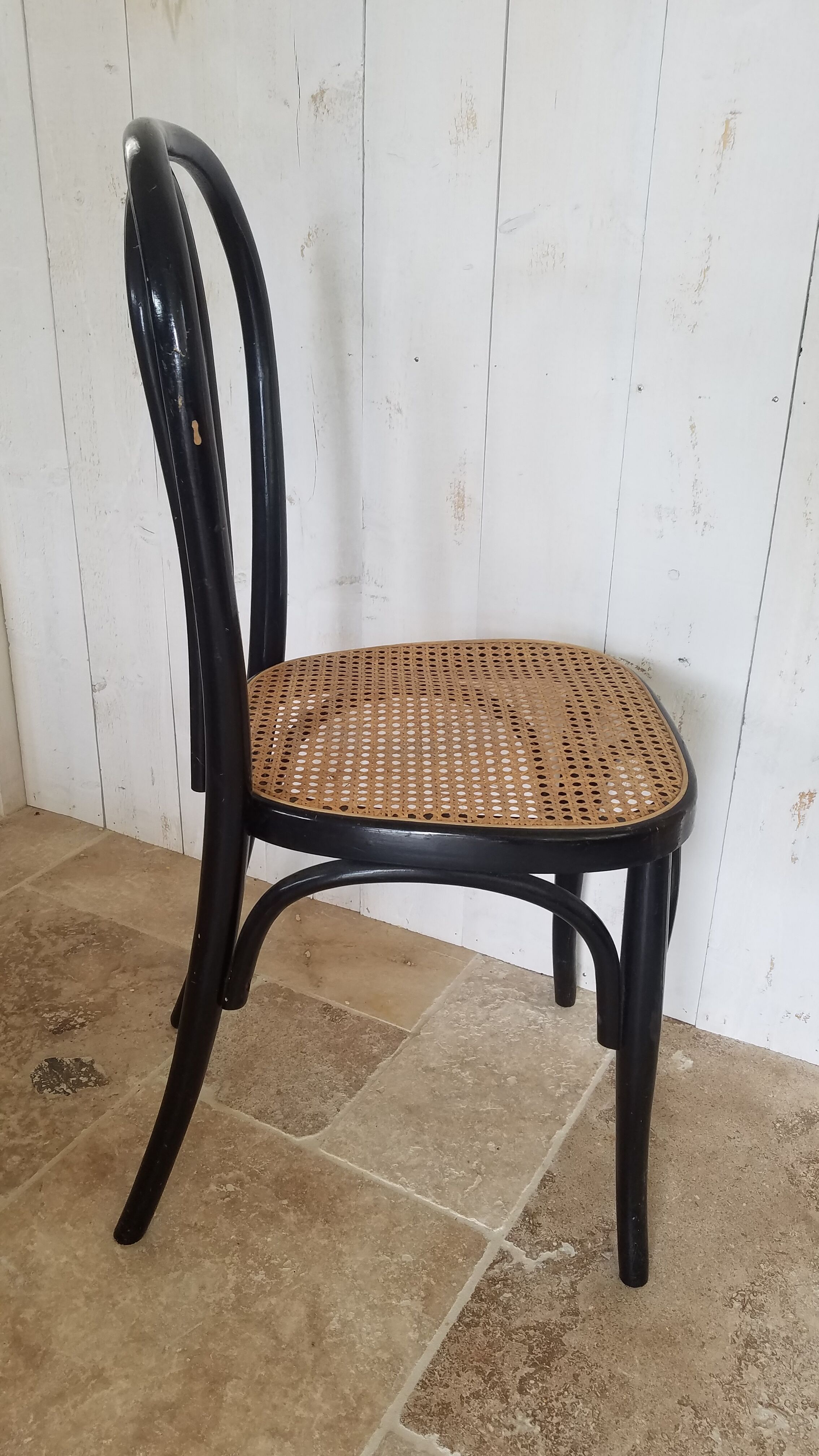 Sitting caning bistro chair