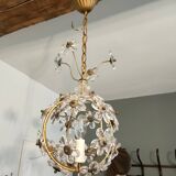 antique chandelier with crystal drops