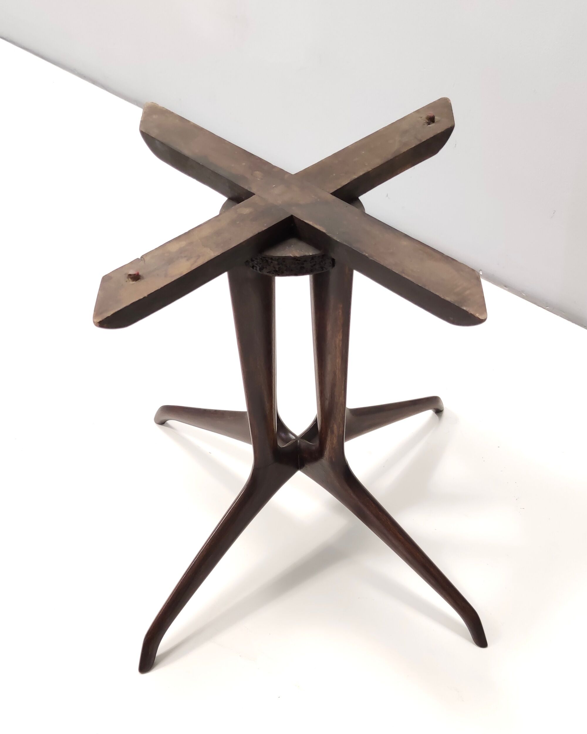 Vintage Coffee Table by Guglielmo Ulrich with an Oval Marble Top, Italy