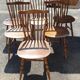 6 chaises peigne bois  seventies
