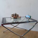 Chrome coffee table from the 1970s.