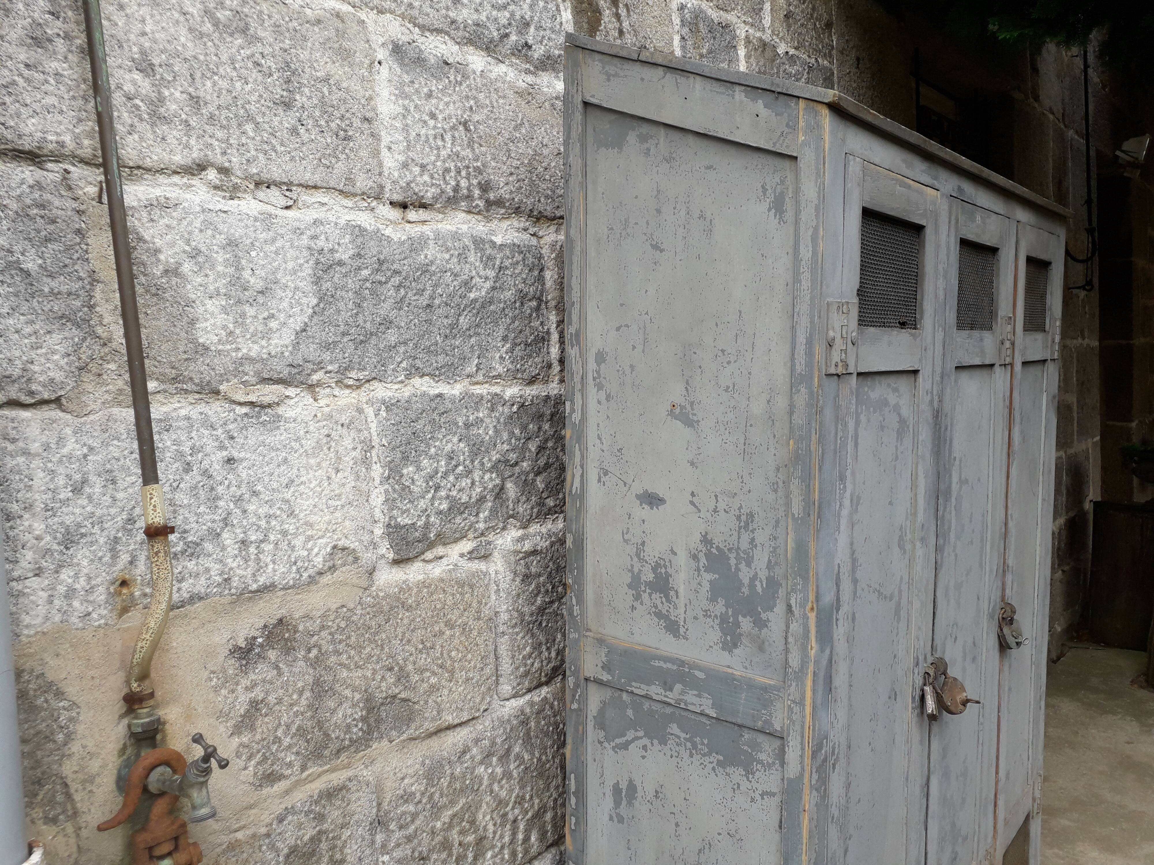 Patinated industrial wardrobe