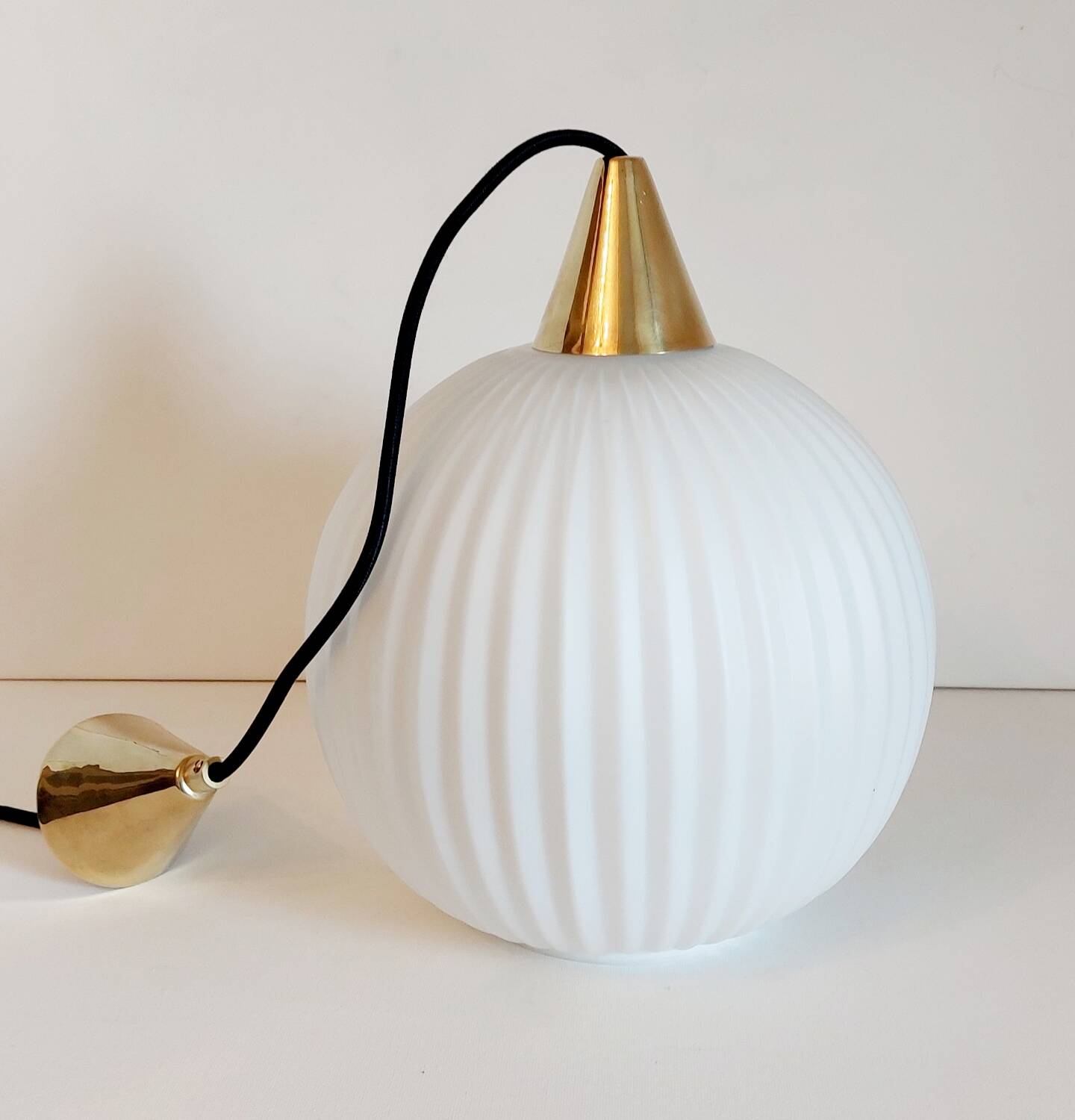 Vintage opaline pendant light