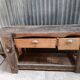 Vintage solid wood carpenter's workbench